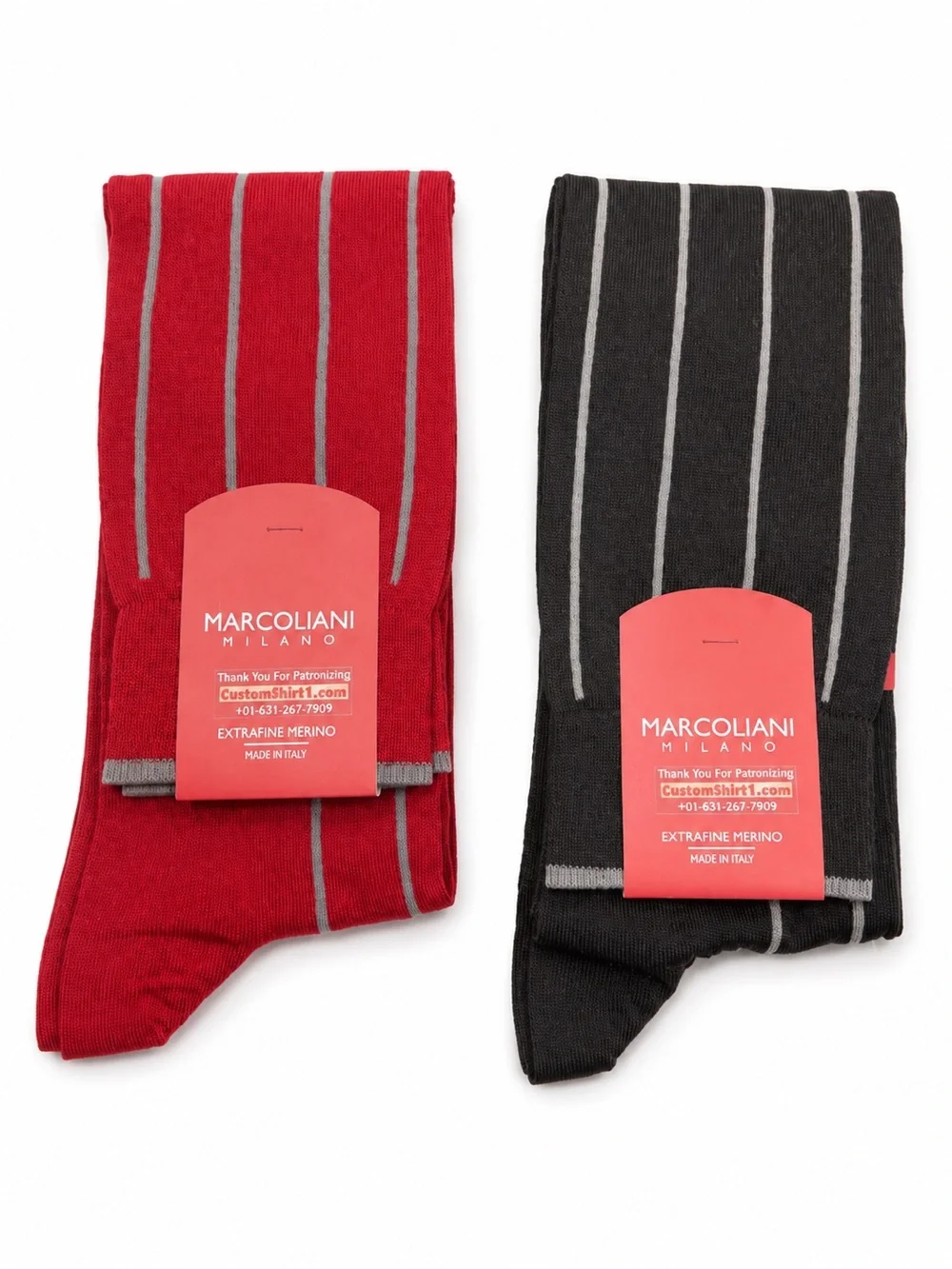 Marcoliani Milano Extrafine Merino Wool Circo Socks 2 Pair NWT Italy US 9-11